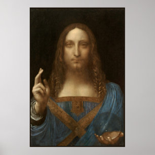 Salvator Mundi um 1500 Leonardo da Vinci Kunstwerk Poster