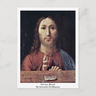 Salvator Mundi von Antonello Da Messina Postkarte