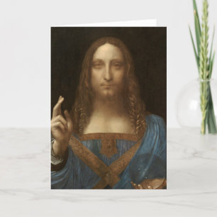 Salvator Mundi von Leonard da Vinci Dankeskarte