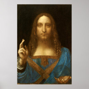 Salvator Mundi von Leonardo da Vinci (c1500) Poster