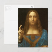 Salvator Mundi von Leonardo da Vinci (c1500) Postkarte (Vorne/Hinten)