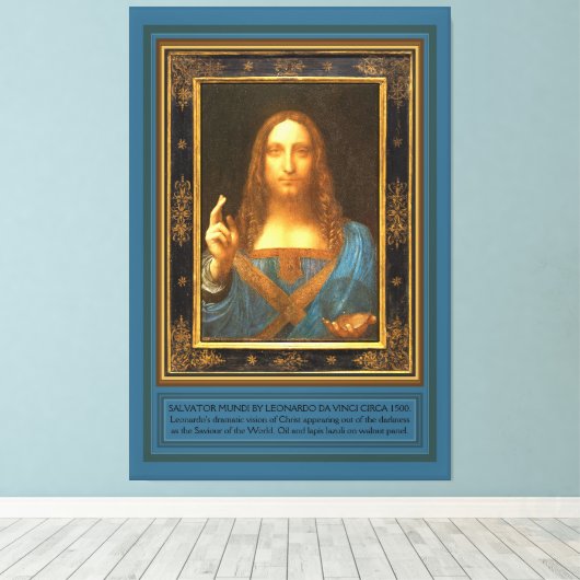Salvator Mundi von Leonardo da Vinci c 1500 Leinwanddruck (Insitu (Holzboden))