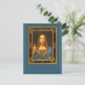 Salvator Mundi von Leonardo da Vinci ca. 1500 Pos Postkarte (Stehend Vorderseite)