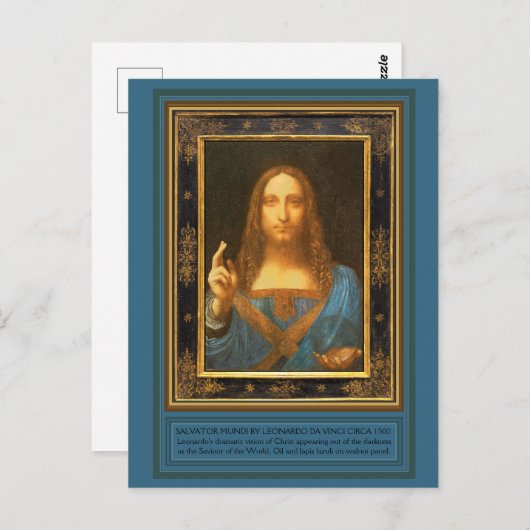 Salvator Mundi von Leonardo da Vinci ca. 1500 Pos Postkarte (Vorne/Hinten)