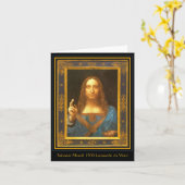 Salvator Mundi von Leonardo da Vinci Karte (Gelbe Blume)