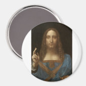 Salvator Mundi von Leonardo da Vinci Magnet (Vorderseite/Rückseite)