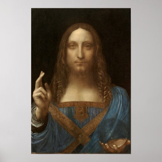 Salvator Mundi von Leonardo da Vinci - Poster (Vorne)