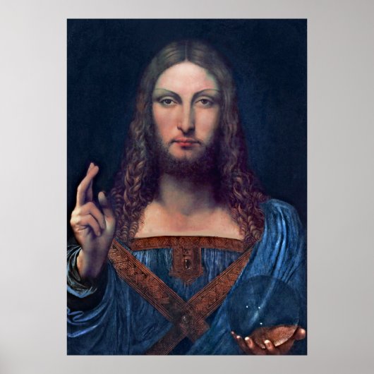 Salvator Mundi von Leonardo da Vinci Poster (Vorne)