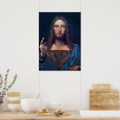 Salvator Mundi von Leonardo da Vinci Poster (Küche)