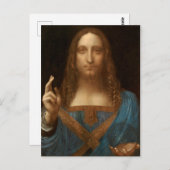 Salvator Mundi (von Leonardo da Vinci) Postkarte (Vorne/Hinten)
