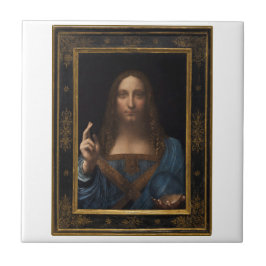 Salvator Mundi von Leonardo da Vinci um 1500 Fliese
