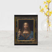 Salvator Mundi von Leonardo da Vinci um 1500 Karte (Gelbe Blume)
