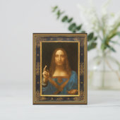 Salvator Mundi von Leonardo da Vinci um 1500 Postkarte (Stehend Vorderseite)