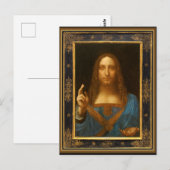 Salvator Mundi von Leonardo da Vinci um 1500 Postkarte (Vorne/Hinten)