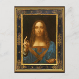 Salvator Mundi von Leonardo da Vinci um 1500 Postkarte