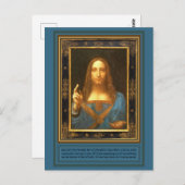 Salvator Mundi von Leonardo da Vinci um 1500 Postkarte (Vorne/Hinten)