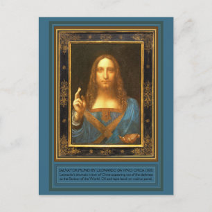 Salvator Mundi von Leonardo da Vinci um 1500 Postkarte