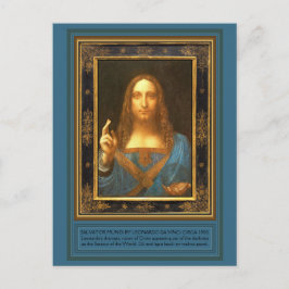 Salvator Mundi von Leonardo da Vinci um 1500 Postkarte