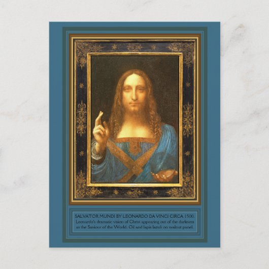 Salvator Mundi von Leonardo da Vinci um 1500 Postkarte (Vorderseite)