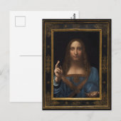 Salvator Mundi von Leonardo da Vinci um 1500 Postkarte (Vorne/Hinten)