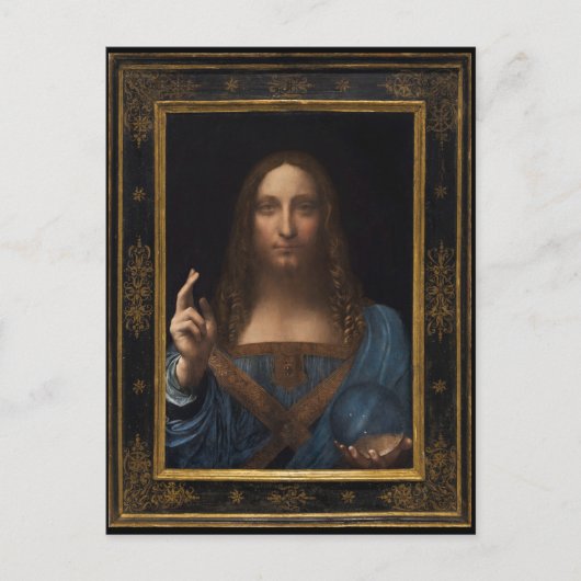 Salvator Mundi von Leonardo da Vinci um 1500 Postkarte (Vorderseite)