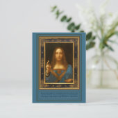 Salvator Mundi von Leonardo da Vinci um 1500 Postkarte (Stehend Vorderseite)