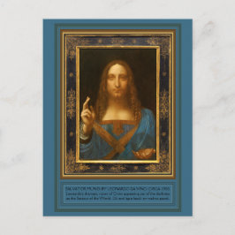 Salvator Mundi von Leonardo da Vinci um 1500 Postkarte