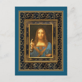 Salvator Mundi von Leonardo da Vinci um 1500 Postkarte