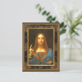 Salvator Mundi von Leonardo da Vinci um 1500 Postkarte (Stehend Vorderseite)