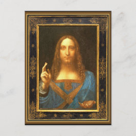 Salvator Mundi von Leonardo da Vinci um 1500 Postkarte