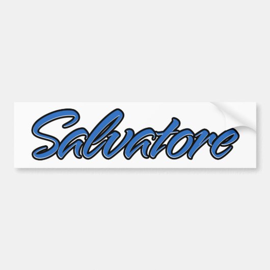 Salvatore Name blue Sticker Autoaufkleber (Vorne)
