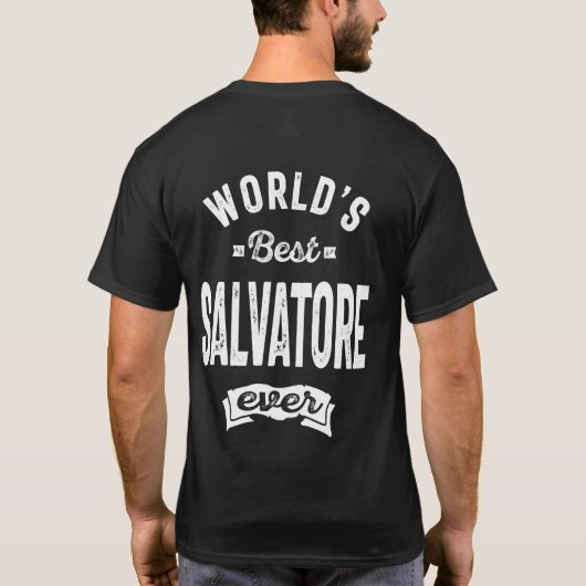 Salvatore Personalisiert Name Geburtstag T-Shirt (Rückseite)