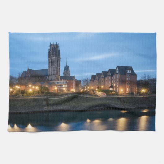 Salvatorkirche Duisburg Geschirrtuch (Horizontal)