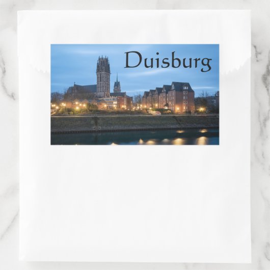Salvatorkirche Duisburg Rechteckiger Aufkleber (Tasche)