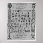 Salve Hieroglyphicum Votivum Latin Symbols Anagram Poster (Vorne)