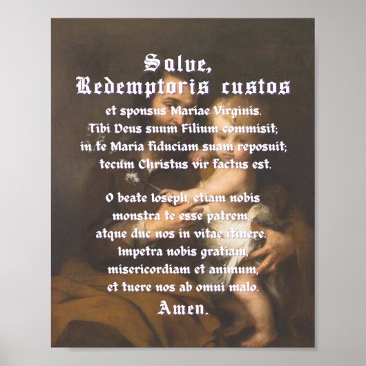 Salve Redemptoris Custos Print Poster (Vorne)