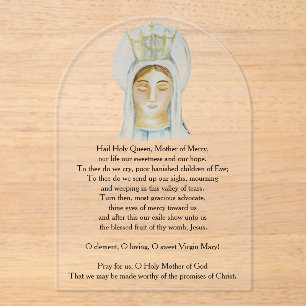 Salve Regina Acrylic Prayer Card Acryleinladungen
