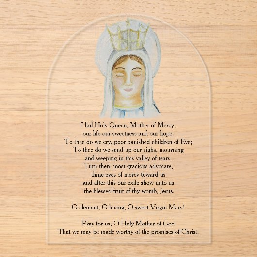 Salve Regina Acrylic Prayer Card Acryleinladungen (Vorderseite)