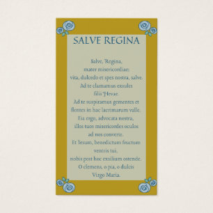 Salve Regina Latin Praetkarte