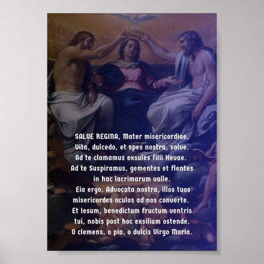 Salve Regina Latin Prayer Poster (Vorne)