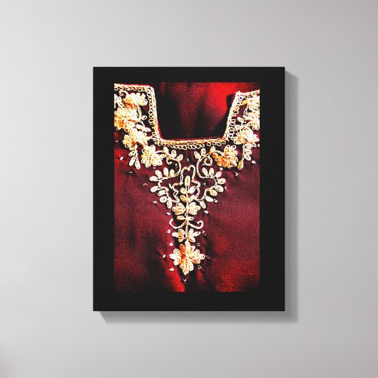 Salwar Kameez Embroidery Leinwanddruck (Vorderseite)