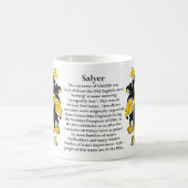 Salyer, der Ursprung, die Bedeutung und das Wappen Kaffeetasse (Mittel)