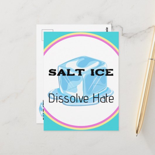 Salz-Eis-Aufkleber Postkarte (Vorderseite/Rückseite Beispiel)