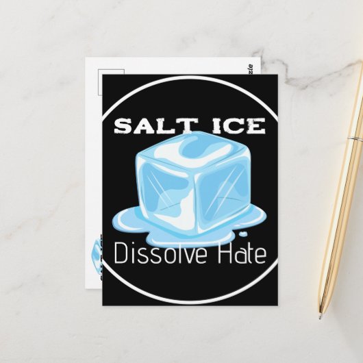 Salz-Eis-Aufkleber Postkarte (Vorderseite/Rückseite Beispiel)
