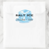 Salz-Eis-Aufkleber Quadratischer Aufkleber (Tasche)