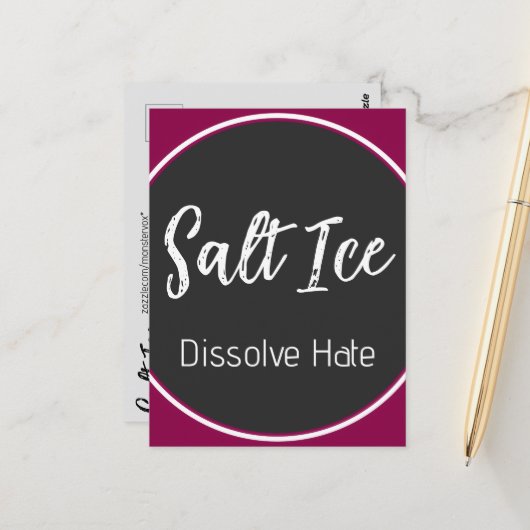 Salz-Eis-Postkarte Postkarte (Vorderseite/Rückseite Beispiel)