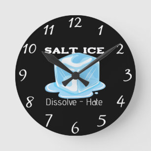 Salz-Eis-Uhr Runde Wanduhr