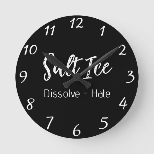 Salz-Eisuhr Runde Wanduhr (Vorderseite)