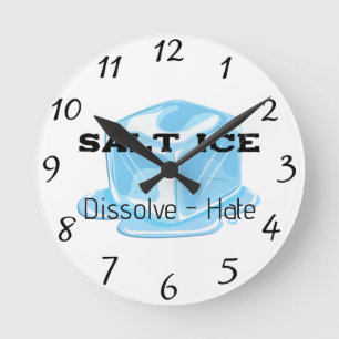 Salz-Eisuhr Runde Wanduhr