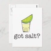 Salz got? Tequila Shot mit Limon Postkarte (Vorne/Hinten)